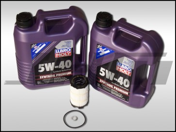 Oil Change Kit (JHM) Lubro-Moly (5w40) for gen 1 R8 w 4.2l V8 and 5.2l V10 w all 7 drain plug gaskets