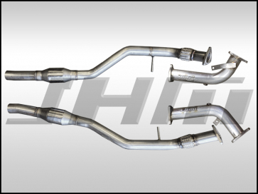 Exhaust - High-Flow Cat Downpipes w/ Integrated Baffle System (IBS) - (JHM) for 4M Q7 3.0T