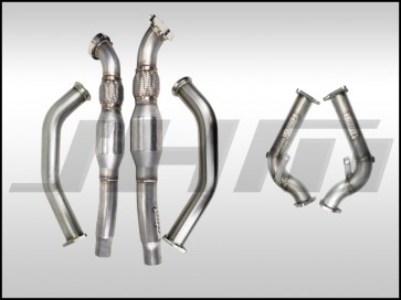 Exhaust - COMPLETE High-Flow Cat Downpipes with Integrated Baffle System  (JHM Combo) for the B8 S4-S5 Q5-SQ5 C7 A6-A7 3.0T w/ 2.5" CB Connection