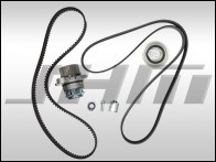 JHM Timing Belt Kit w Serpentine Belt and Water Pump for Audi A3-TT, VW Golf-GTI-Jetta-EOS-Passat with 2.0T FSI BPY Engine
