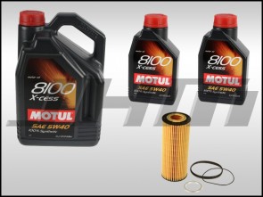 Oil Change Kit (JHM) Motul X-cess 8100 (5w40) for C5 A6, B7 A4 3.2L and 3.0T B8-B8.5 S4-S5, 8R Q5-SQ5, C6-C7 A6-A7, 4L-Q7, D4-A8