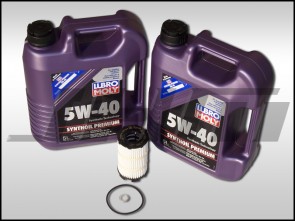 Oil Change Kit (JHM) Lubro-Moly (5w40) for gen 1 R8 w 4.2l V8 and 5.2l V10 w all 7 drain plug gaskets