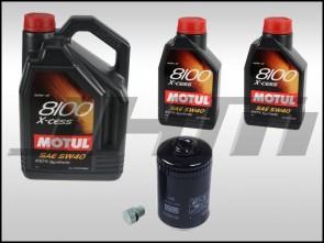 Oil Change Kit (JHM) Motul X-cess 8100 (5w40) for 2.7t and 3.0L V6 w STOCK MANN filter