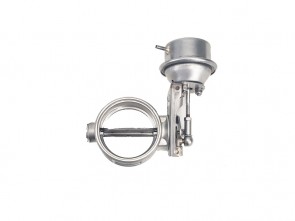 Exhaust Flapper Vacuum Valve, Stainless Steel - 2.5" (64mm) Diameter, 90 degree (Vacuum Closes valve)