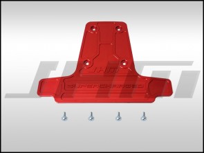 Supercharger Plate - Replaces factory cover - Billet (JHM) RED for B8 S4-S5 Q5-SQ5 C6-C7 A6-A7 D4 A8 and 4L Q7 3.0T