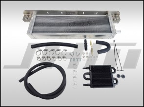 Auxiliary Heat Exchanger Kit (SILVER CORE) w PS Cooler - Bolt-On Performance Dual-Pass (JHM) for C6 A6 3.0T