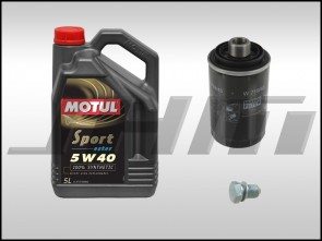 Oil Change Kit (JHM) Motul Sport (5w40) for 08+ Audi B8 A4-A5-Q5-allroad, A3, A6, TT,and VW w 2.0T TFSI and TSI