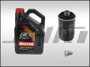 Oil Change Kit (JHM) Motul X-cess (5w40) for 08+ Audi B8 A4-A5-Q5-allroad, A3, A6, TT,and VW w 2.0T TFSI and TSI