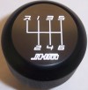 JHM Weighted Black Delrin Shift Knob (6-speed w White lettering - Clamp on Style) for Audi-VW B5, C5, B6, B7, B8 and B9